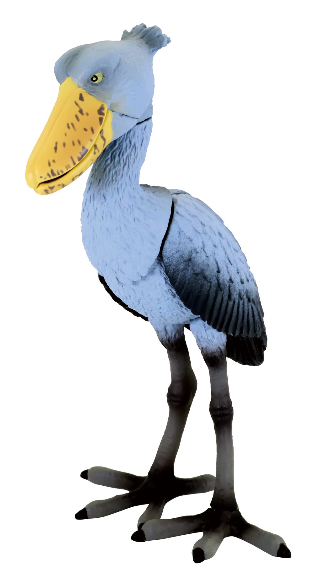 動かない鳥ハシビロコウが可動ギミック搭載のガチャ「あそべる生物