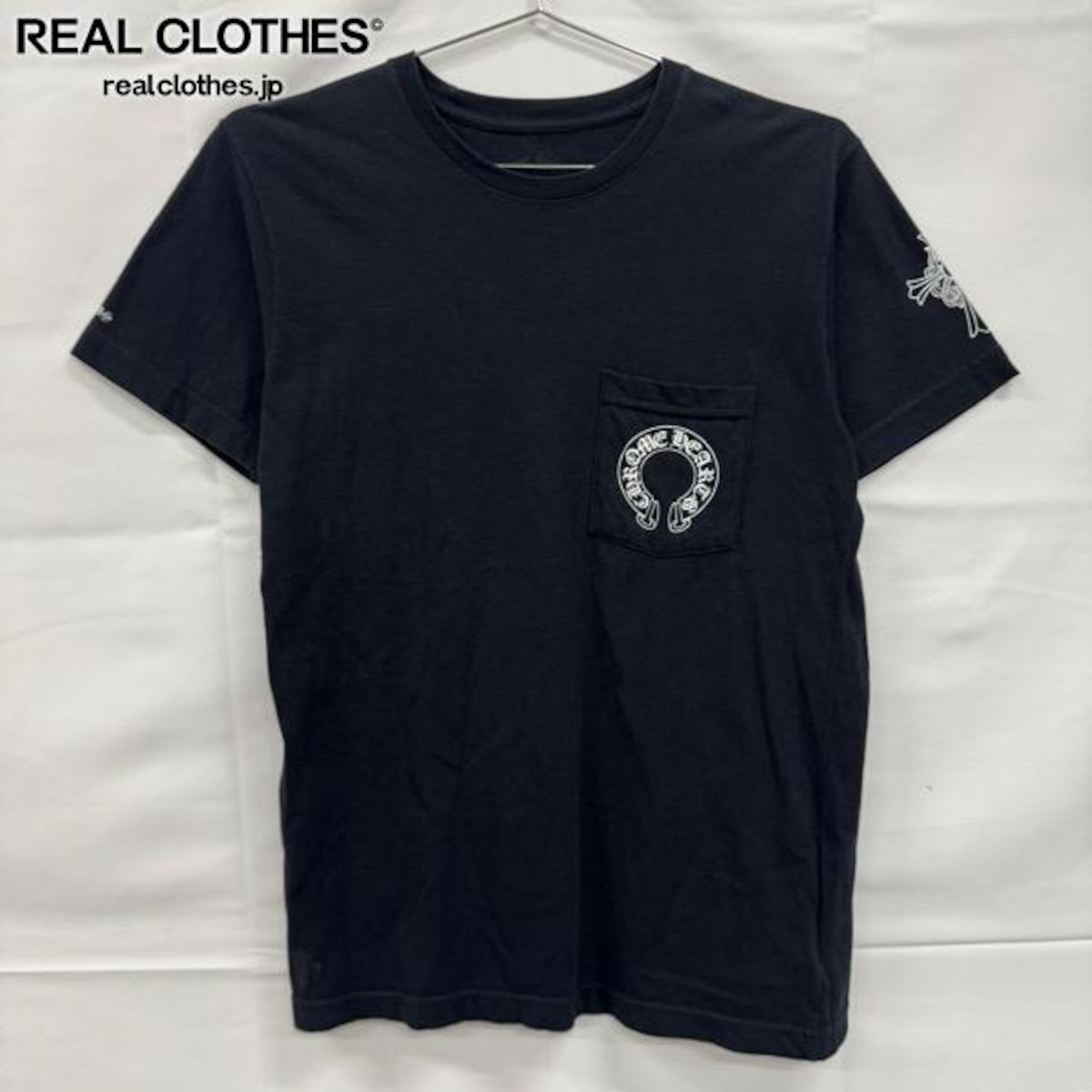 CHROME HEARTS/クロムハーツ ホースシュー クロス 半袖Tシャツ/M 